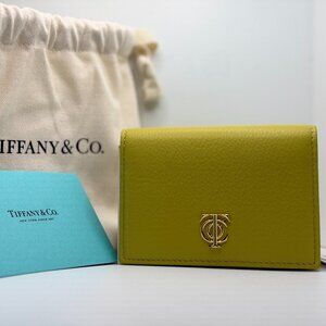 NWT Tiffany & Co. Leather Cardholder / Wallet – Yellow+ Dust Bag Included